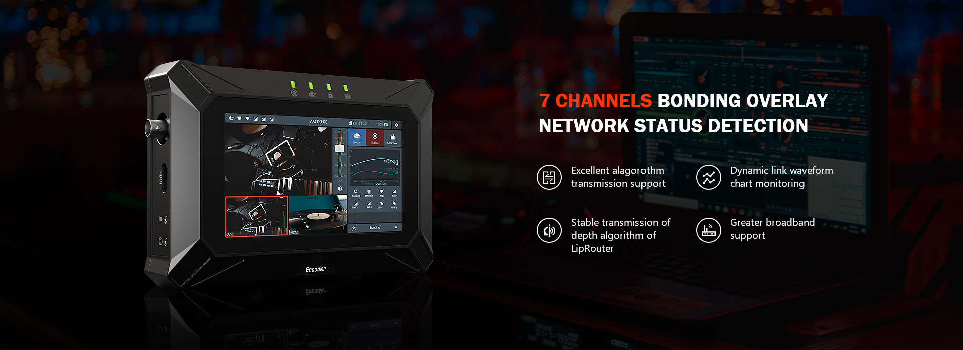 7 channels bonding overlay network status detection